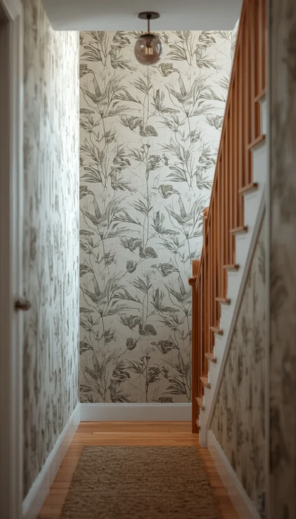 Wallpapered Stair Halls