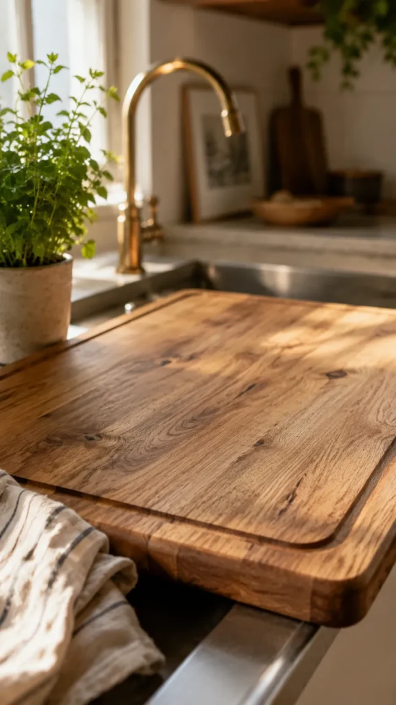 Use a Cutting Board as Instant Extra Counter Space