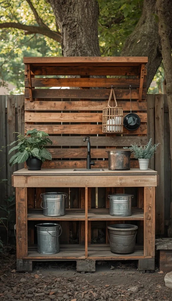 Backyard Mud Kitchen, Budget Pallet Build