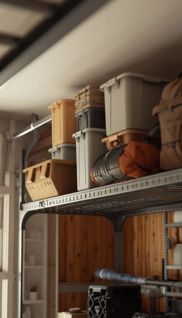 Use Ceiling Mounted Racks for Seasonal Items